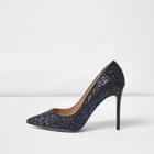 River Island Womens Glitter Wide Fit Pumps