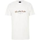 River Island Mens White 'carpe Noctum' Floral Slim Fit T-shirt