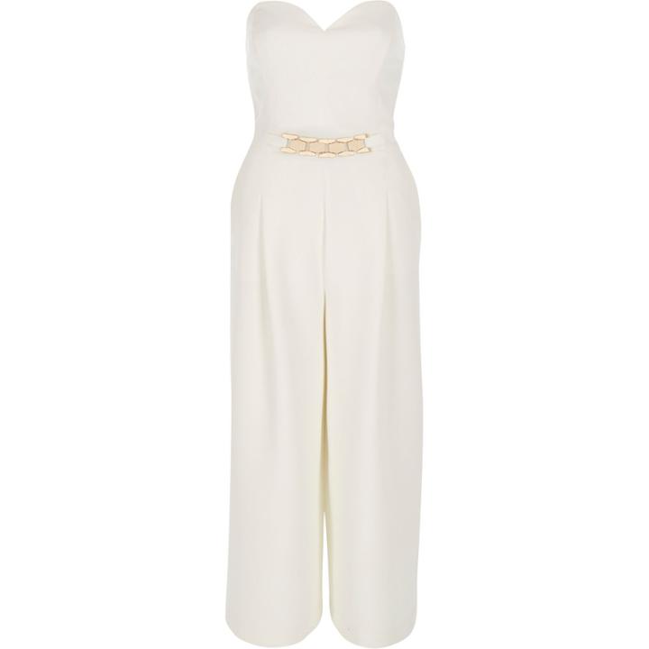 River Island Womens Smart Embellished Culotte Jumpsuit