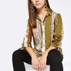 River Island Womens Petite Mixed Print Boyfriend Shirt