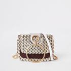 River Island Womens Gold Woven Ring Front Cross Body Bag