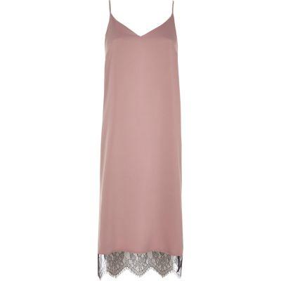 River Island Womens Lace Hem Cami Midi Dress