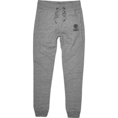 River Island Mensgrey Marl Franklin & Marshall Logo Joggers
