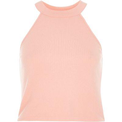 River Island Womens Ribbed Halterneck Crop