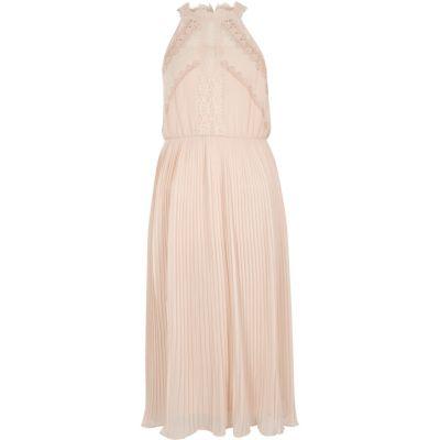 River Island Womens Sleeveless Lace Midi Dress