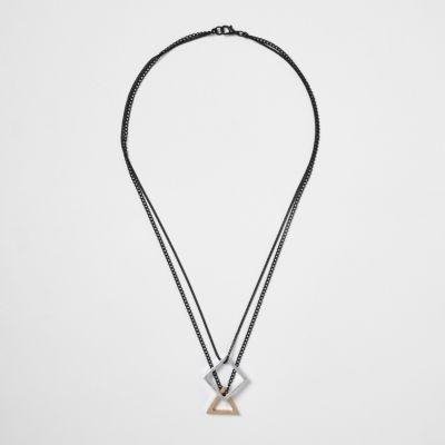 River Island Mens Shapes Pendant Necklace