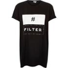 River Island Womens Textured Print Oversized T-shirt