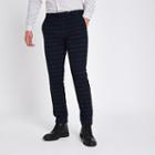 River Island Mens Grindle Check Skinny Suit Trousers