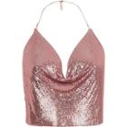 River Island Womens Chainmail Cowl Halter Neck Harness Top