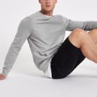 River Island Mens Twill Crew Neck Slim Fit Sweatshirt