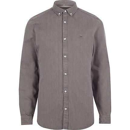 River Island Mens Long Sleeve Denim Shirt