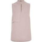 River Island Womens High Neck Sleeveless Keyhole Top