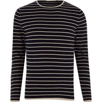 River Island Mens Jack And Jones Knit Stripe Jumper
