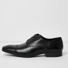 River Island Mens Leather Cap Toe Oxford Shoes