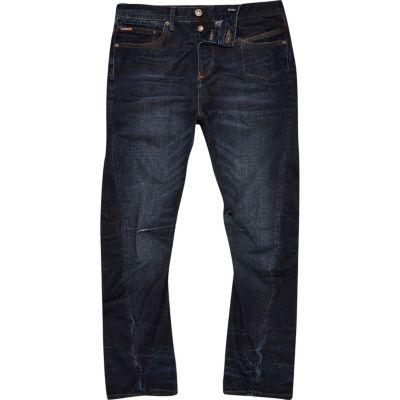 River Island Mens Wash Curtis Slouch Jeans