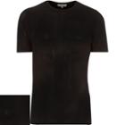 River Island Mensblack Mesh Short Sleeve Lightweight Sweater