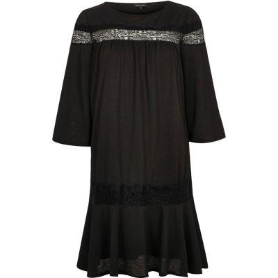 River Island Womens Short Sleeve Lace Smock Dress