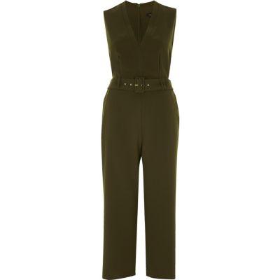 River Island Womens Belted Culotte Jumpsuit