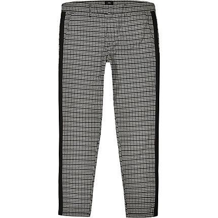 River Island Mens Check Skinny Trousers