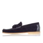 River Island Mensnavy Suede Tassel Shoes