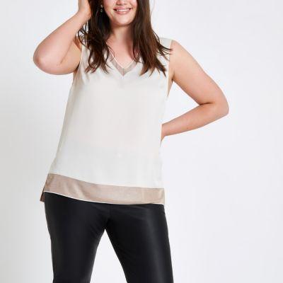 River Island Womens Plus V Neck Tank Top