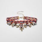 River Island Womens Aztec Jewel Embellished Choker