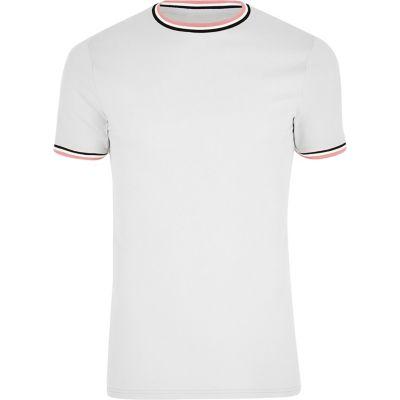 River Island Mens Muscle Fit Ringer T-shirt