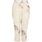 River Island Womens Plus Floral Tapered Pants