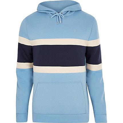 River Island Mens Slim Fit Colour Block Hoodie