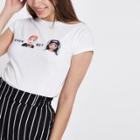 River Island Womens White 'when Harry Met Megan' Fitted T-shirt