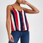 River Island Womens Stripe Button Front Cami Top