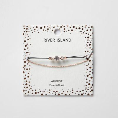River Island Womens August Birthstone Chain Bracelet