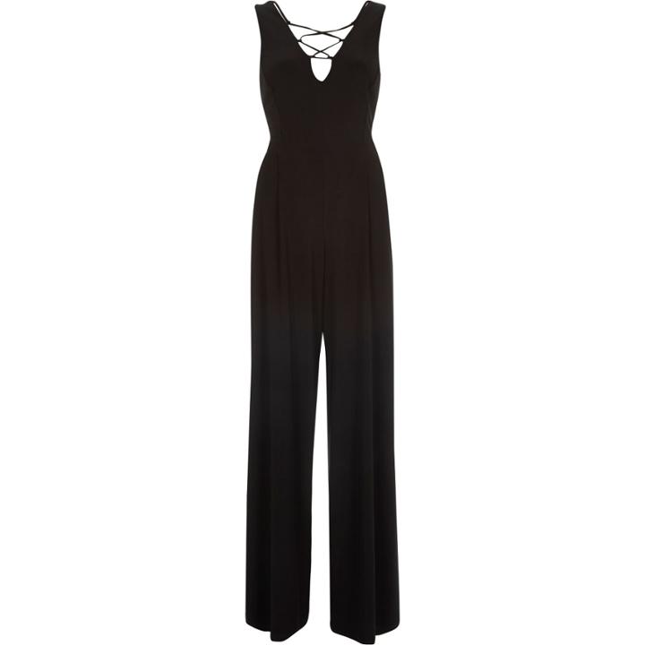 River Island Womens Lace-up Wide Leg Jumpsuit