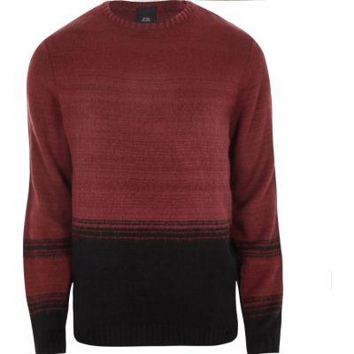 River Island Mens Block Knit Jumper