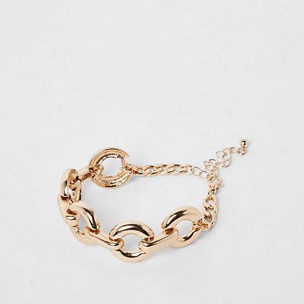 River Island Womens Gold Tone Curb Chain Bracelet