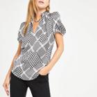 River Island Womens Dogtooth V Neck Shell Top