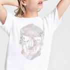 River Island Womens Petite White Skull Print T-shirt