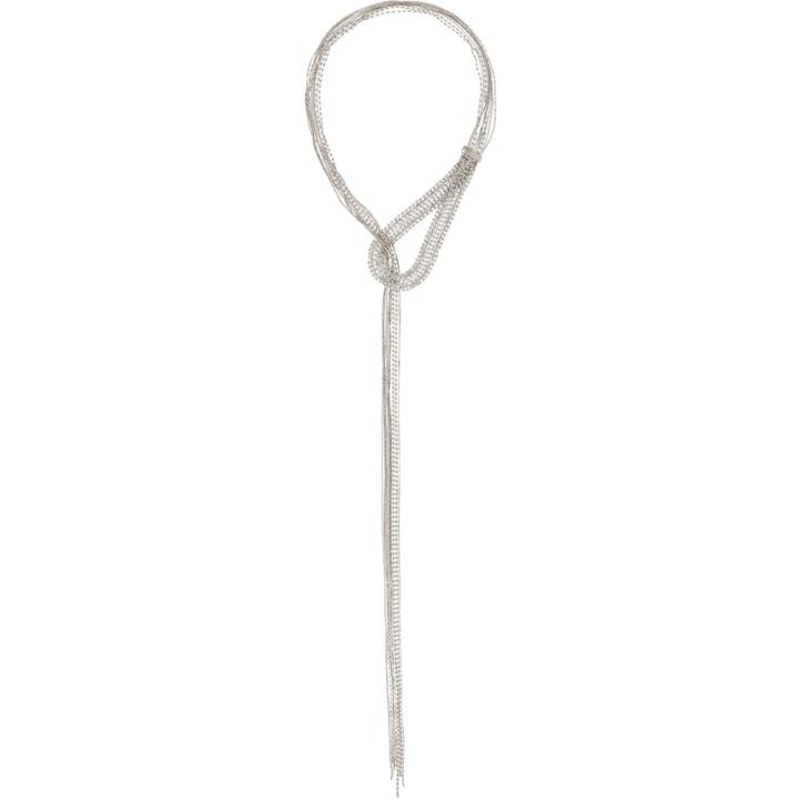 River Island Womens Silver Tone Thread-through Necklace