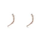 River Island Womens Gold Tone Flower Embellished Ear Cuffs
