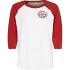 River Island Womens White And Raglan Badge T-shirt