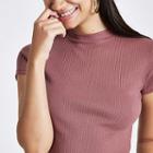 River Island Womens Rib Crew Neck Crop T-shirt