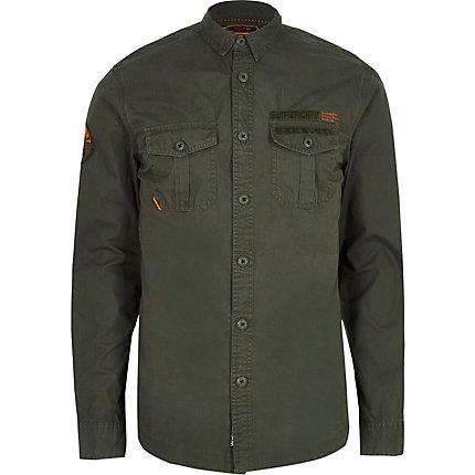 River Island Mens Superdry Chest Pocket Shirt