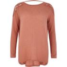 River Island Womens Crochet Shoulder Long Sleeve Top