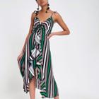 River Island Womens Stripe Slip Cami Midi Dress