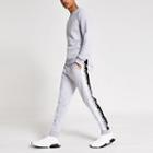 River Island Mens Marl Undefined Embroidered Joggers