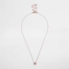 River Island Womens Rose Gold Tone 'm' Initial Pendant Necklace
