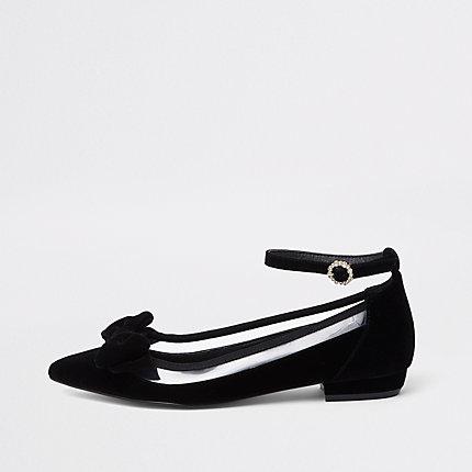 River Island Womens Perspex Pointed Bow Shoes