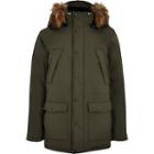 Mens Schott Faux Fur Trim Parka Jacket