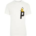River Island Mens White 'p' Pluto Print Crew Neck T-shirt