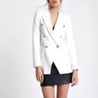 River Island Womens White Double Breasted Tux Jacket